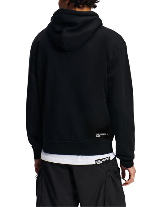 Felpa uomo nera in cotone Karl Lagerfeld jeans | A2M20049999